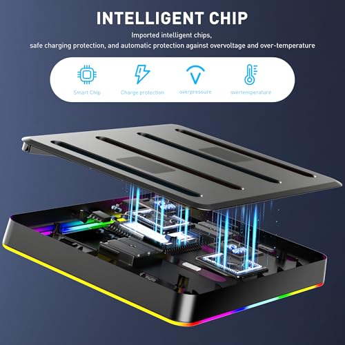FUNDIARY Switch 2 Controller Grip Charger, [9 Lights Modes] 4 in 1 Charging Dock for Nintendo 2 Controllers, Fast Charge Station for Switch 2 Accessories Kits with USB Type-C Charging Cable, Black by FUNDIARY - Image 4
