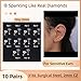 2mm Small Stud Earrings for Women Clear Cubic Zirconia Stud Earrings Silver Tiny CZ Earrings Hypoallergenic Surgical Stainless Steel