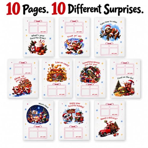 AZHAIBUQI Christmas Gift Card Book, 5x7 Inch Spiral Bound DIY Gift Booklet - Image 2