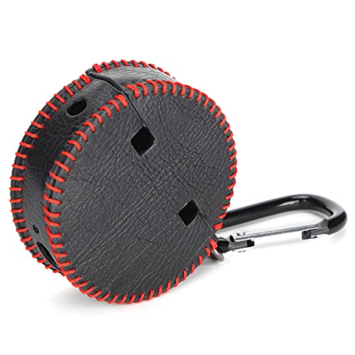 Funda de auriculares redonda para FreeBuds 3 en cuero PU negro compacto 8