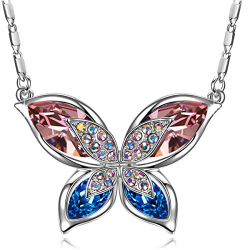 J. RENEÉ Schmuck Damen Schmettering Zweifarbig, mit Kristallen von Swarovski, Halskette Damen, Geschenke für Frauen