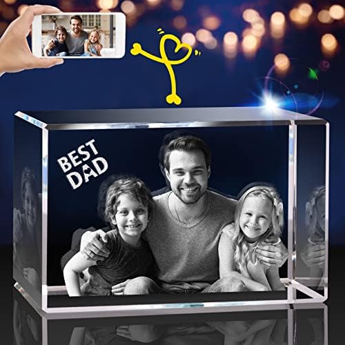 3D Crystal Photo, Customized Gifts for Women, Him, Her, Dad and Mom. Custom Picture Gifts for Birthday, Wedding, Anniversary, Memorial, Picture Gift for Pet Lovers.