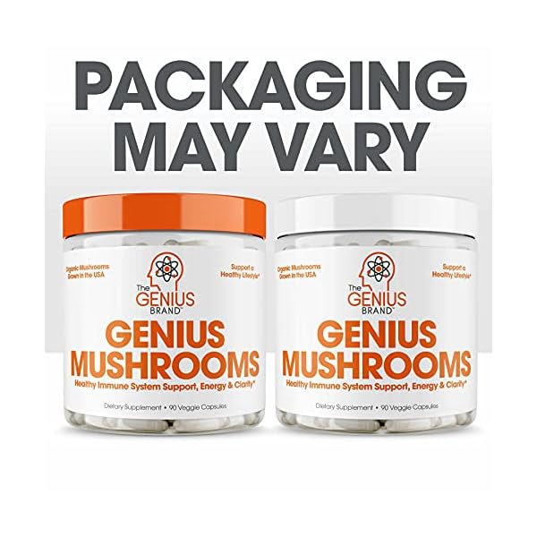 Genius-Mushroom--Lions-Mane-Cordyceps-and-Reishi--Immune-System-Booster-Nootropic-Brain-Supplement--Wellness-Formula-for-Natural-Energy-Stress-Relief-Memory-Liver-Support-90-Veggie-Pills Genius Mushroom - Lions Mane, Cordyceps and Reishi - Immune System Booster & Nootropic Brain Supplement - for Natural Energy, Memory & Liver Support, 90 Veggie Pills