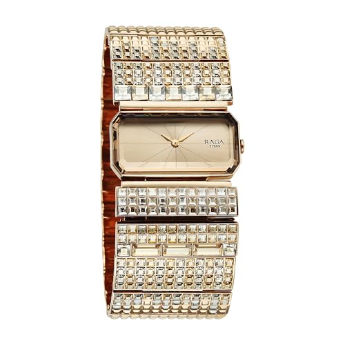 Image of Titan Raga Cocktails Quartz Analog Rose Gold Dial Stainless Steel Strap Watch for Women