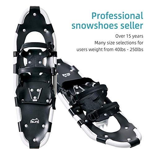 ALPS 22 Inches Snowshoes for Men, Women, Kids with Trekking Snow Shoes Poles and Carrying Tote Bag - Thumbnail 5