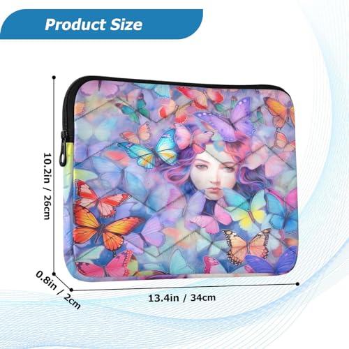 Funda para portátil con estampado mariposas 13-14 pulg. miniatura 3