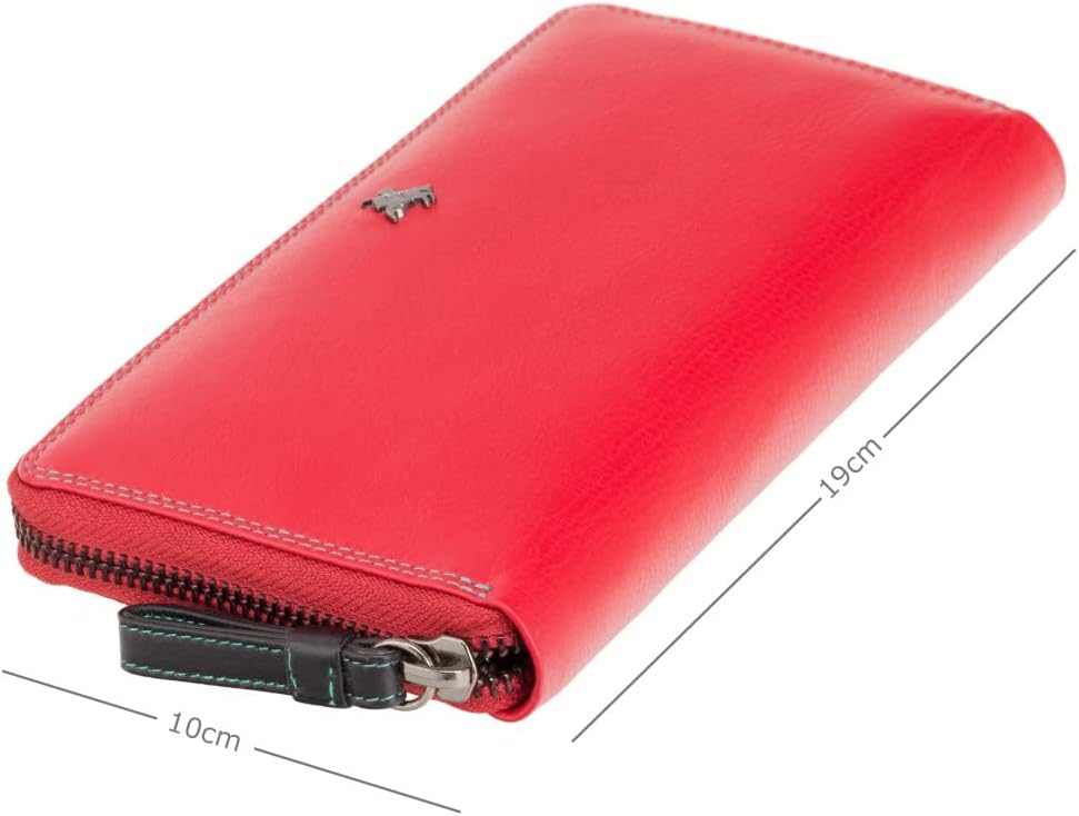 Visconti Spectrum 33 Multi Colored Soft Leather Ladies Wallet Purse Clutch (Red Multi), Large - Image 4