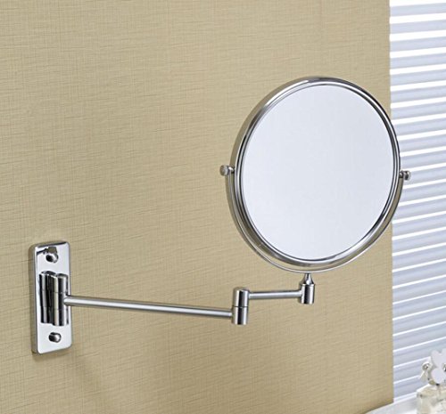 Bad Kosmetikspiegel Spiegel Wandhalterung Klappspiegel WC Teleskopspiegel Schminkspiegel 360 Grad Drehbar Kosmetikspiegel,6inch Cover