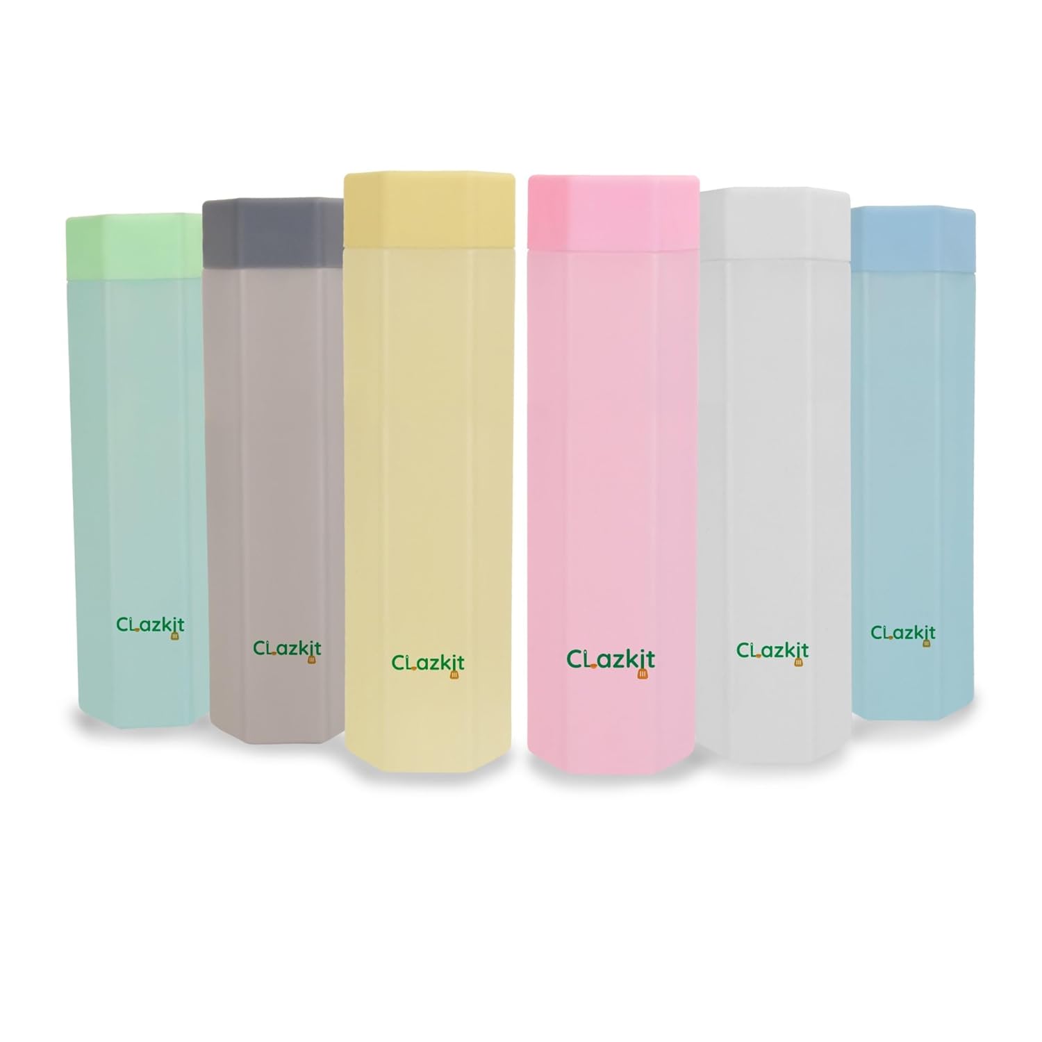 Clazkit Plastic Hexagon Shaped Water Bottle| Office Bottle | Gym Home Kitchen Travel Hiking Treking Set Of 6 1 Litre, Multicolor Clazkit Plastic Hexagon Shaped Water Bottle| Office Bottle | Gym Home Kitchen Travel Hiking Treking Set Of 6 1 Litre, Multicolor