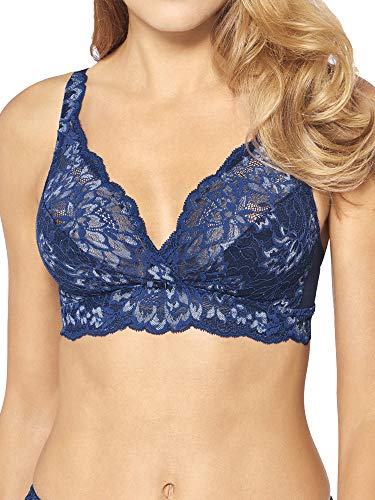Triumph Women's Amourette Charm N Non-Wired Wireless Bra, Multicolour (Blue - Dark Combination M), 34DD (Manufacturer Size: 75E)