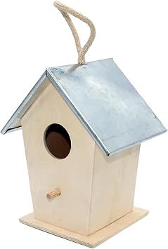 CUTICATE Bird House Outside/Indoor/Hang, Outdoor Wooden Mini Nest House, Garden Patio Decorative Nest Box, Sparrow Pearl Bird Breeding Box