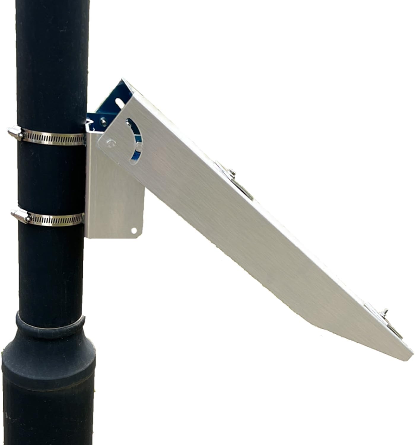 Solar Panel Pole Mount Kit, Adjustable Angle Mounting Bracket for 20w, 30w, 40w, 50w Panel, 0-90° Tilt, Fits Flat Surface or Poles Dia.1.8 - 4 Inches