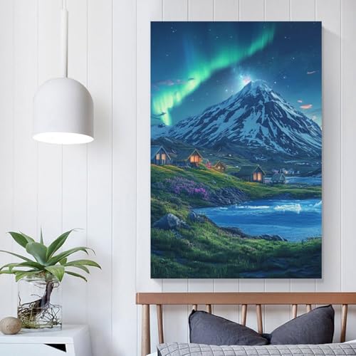 Cuadro de aurora boreal de 50x75 cm para dar vida a paredes vacías 5