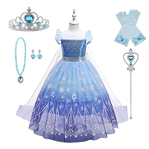 Image of MINACARE Princess Costume Gorgeous Fancy Queen Dress for Little Girls, Cosplay, Birthday Party Gift