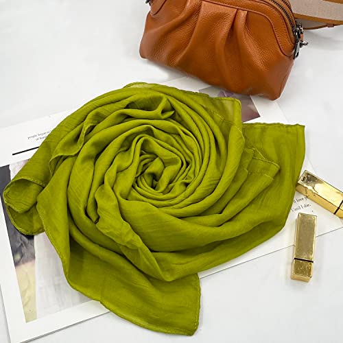 Image of Woogwin Women's Cotton Scarves Lady Light Soft Fashion Solid Scarf Wrap Shawl