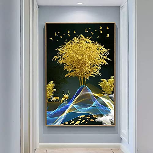Diamond Painting arbre d'argent kit complet 5D pour broderie strass salon 50x100cm