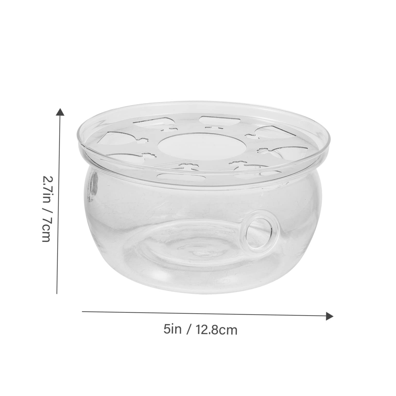 OFFSCH Glass Teapot Warmer Base Compact Teapot Heater for Home Office Tea Accessory for Heating Preservation Present for Tea Lovers