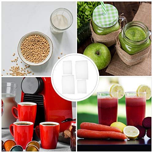 Hemoton 4 peças de saco de leite de nozes de malha fina de nylon com coador para amêndoa, coco, iogu