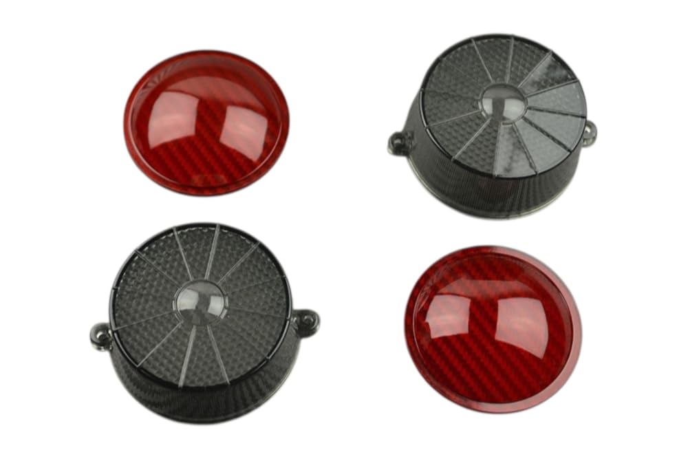 aVDB-moto Coppia Vetro Stop Luce Posteriore Compatibile con APRILIA Tuono 1000 RP 2001-2005, RSV 1000 Mille 1998-2000, RSV 1000 2001-2003 (Fumé Chiaro)