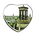 Hqiyaols Souvenir Großbritannien England Calton Hill Edinburgh Kühlschrankmagnet Herzform Kristall Kühlschrank Aufkleber Magnet Reisen Geschenk Sammlerstücke Andenken
