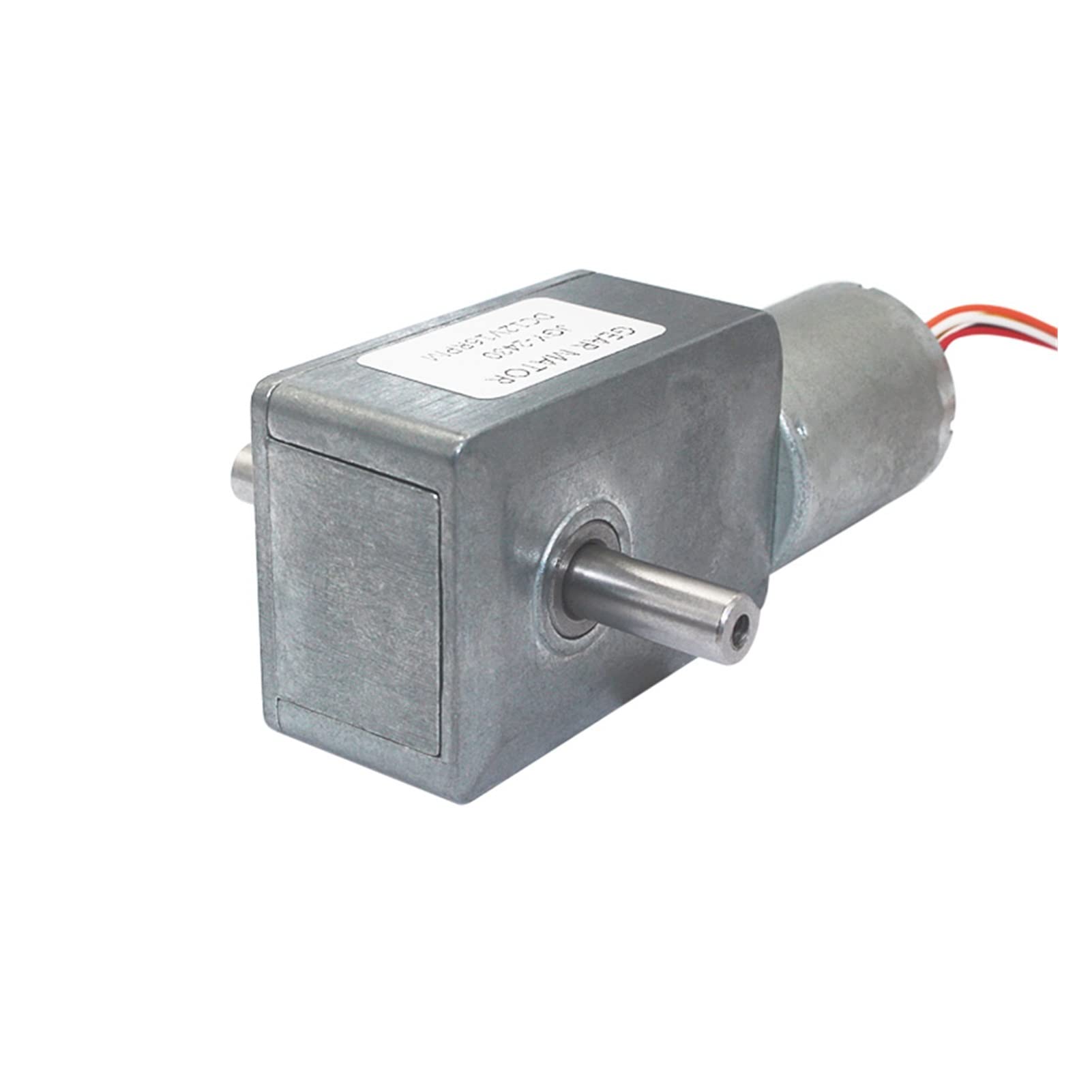 Motore CC a bassa velocità, silenzioso, a lunga durata, senza spazzole, motoriduttore a vite senza fine CC, doppio albero, coppia elevata, motoriduttore a vite senza fine BLDC, JGY370-2430D: 150 giri/