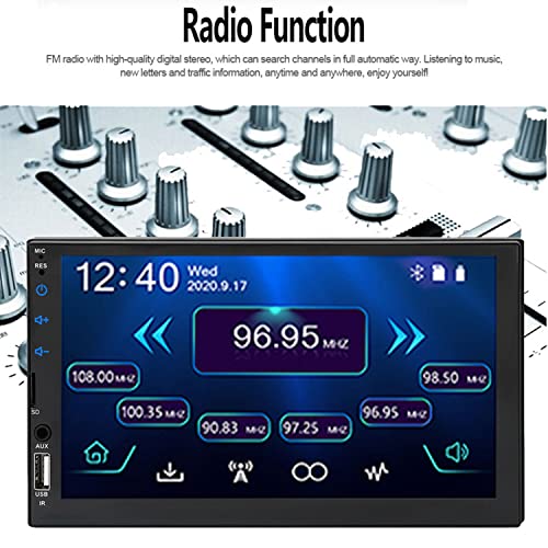 Double Din Car Stereo,Compatible with Apple Carplay Android Auto,7Inch HD Touchscreen with Bluetooth Multimedia MP5 Player, Mirror Link|Support for Rear View Camera|Remote Control|FM|AUX|USB