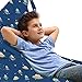 ABAKUHAUS Vaisseau Spatial Jouet Sac de Rangement Chaise Lounge, OVNI dans Le Ciel de Nuit de Dessin animé, Stockage pour Animal en Peluche à Haute Capacité avec Poignées, Multicolore