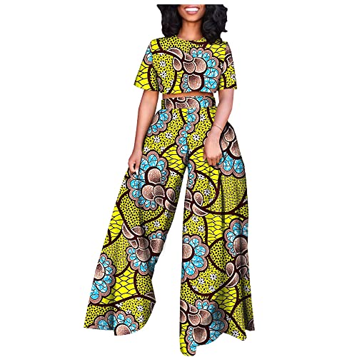 Private Black African Suits for Women Short Sleeve Crop Top