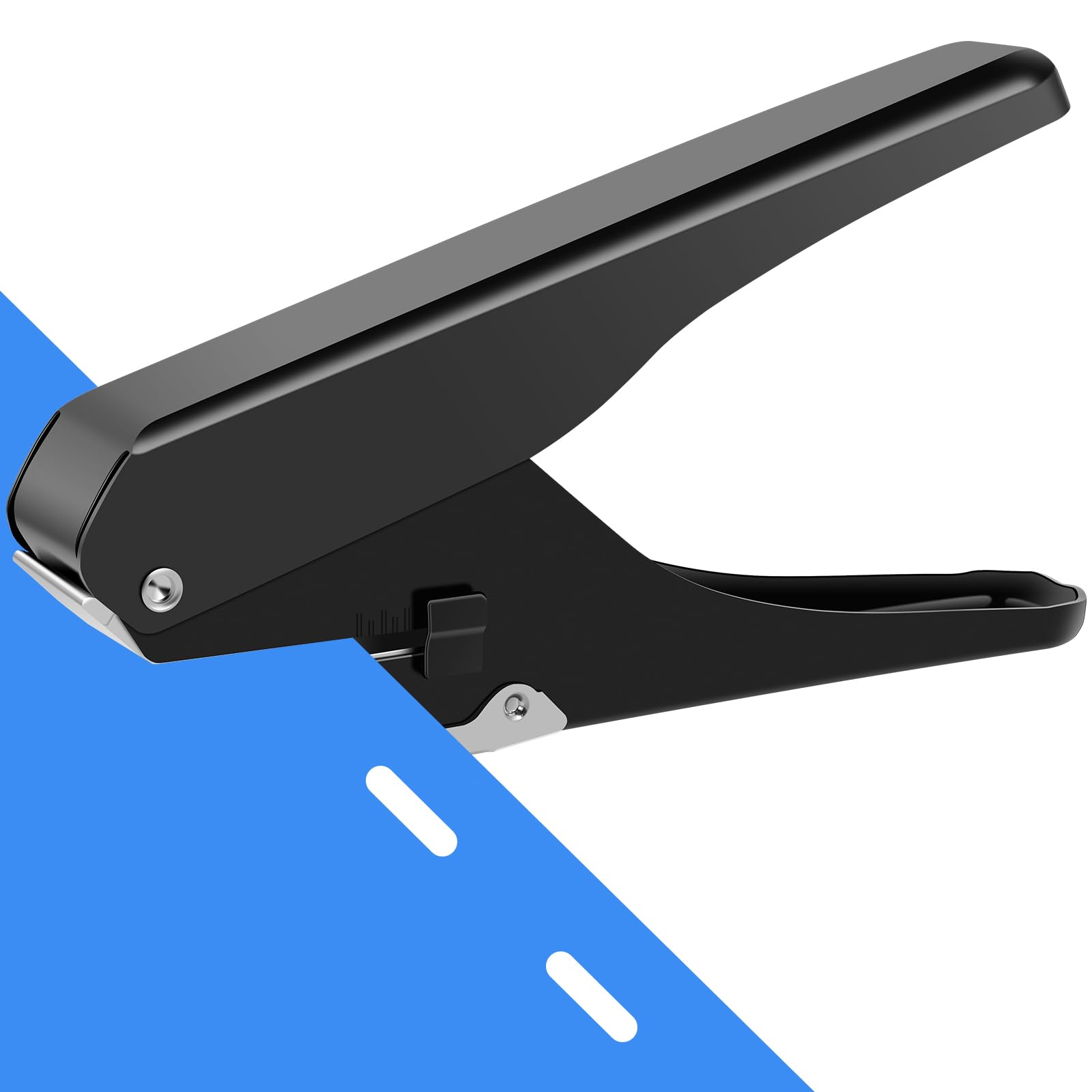 LuLobtg Slot Hole Punch Multifunctional Oval Hole Punch Metal ID Card Hand Puncher Heavy-Duty Handheld Hole Puncher Precise Paper Single Hole Punching Tool for Paper ID Card