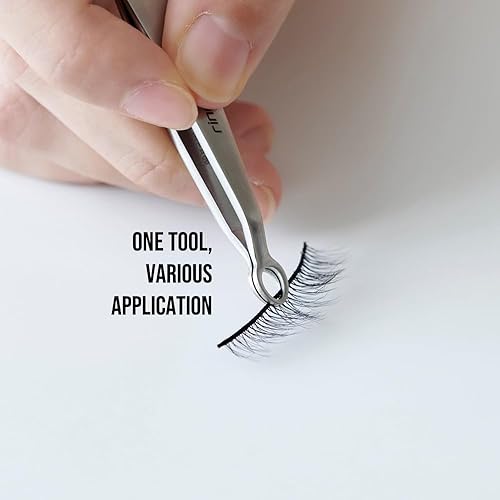 Miniatura 10 de Hecho a mano de alta calidad Pinzas para el vello facial de las mujeres  Pinzas de punta redonda, pinzas para cejas, acero inoxidable de grado