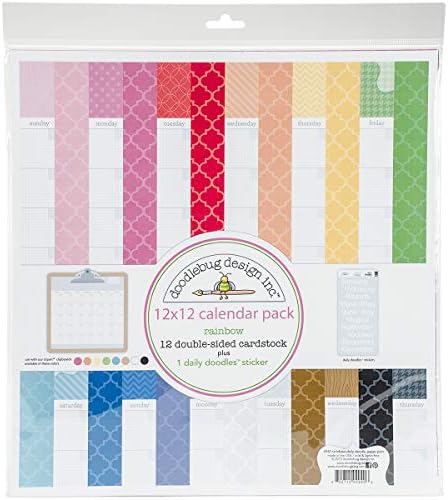 Dover 4940 Doodlebug Daily Doodles Calendar Paper Pack, 12" x 12"
