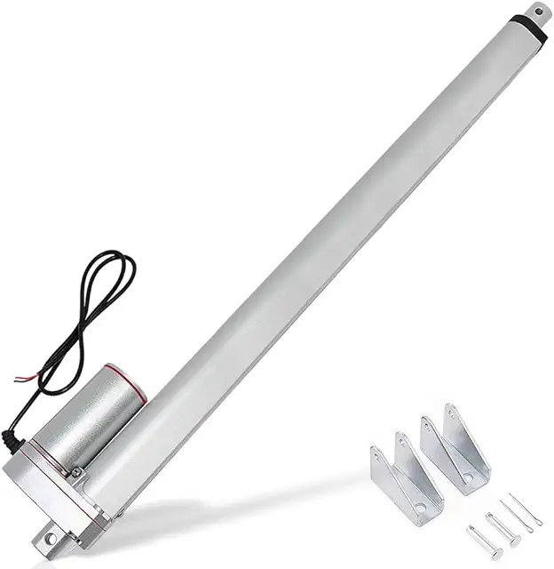 Imagen relacionada con DCHOUSE Actuador lineal máximo 1000 N 450 mm - Motor DC 12 V - Actuador de tecnología lineal para aplicaciones electrónicas, médicas, eléctricas y automatización