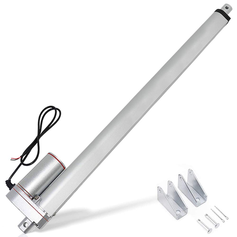 ECO-WORTHY Heavy Duty 330lbs/1500N Solar Tracker Linear Actuator Multi-Functions (12V, 18") IP54 Waterproof Linear Motion Actuator 1 18" (450mm)