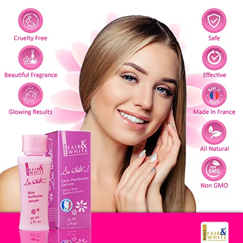 Fair And White So White Skin Perfector Serum 30Ml - For Face, Elbows Knees, Feet - With Kojic Acid And Castor Oil #TOP5