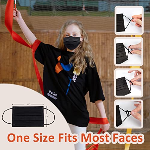 Image of Borje Kids Masks 100 Pcs, Black Face Mask for Kids Boys Girls, Kids Disposable Face Masks