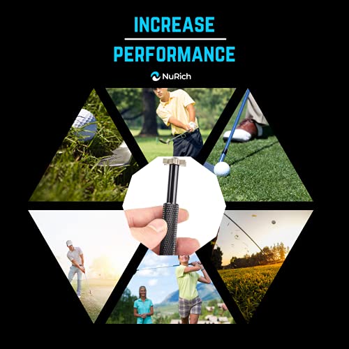 Nurich Golf Club Groove Sharpener Golf Accessory Tool Made For Re-Grooving Clubs, Irons, Pitching Wedge, Sand Wedges, Driver, Easily Attach To Golf Bag To Bring On Golf Courses #TOP3