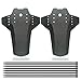 Mirrwin Schutzbleche Mountainbike Fahrrad Schutzblech Vordere und Hintere Mudguard Spritzschutz Fahrrad Mud Guard Set Passen MTB Mudguard Geeignet für Radfahrer 2 Stück mit 8 Kabelbinder Schwarz