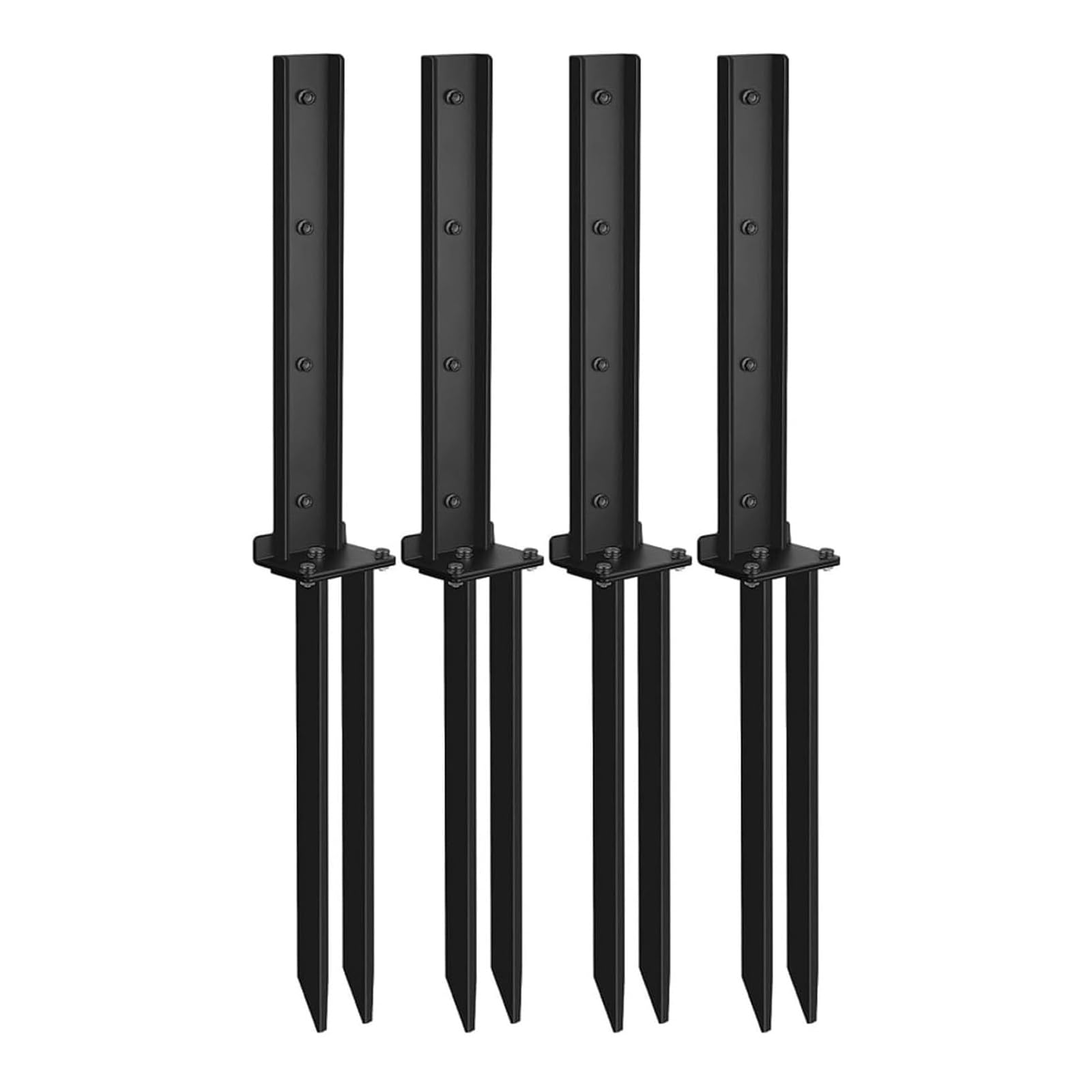 4 Pack Heavy Duty Steel Fence Post Repair Spike Kit