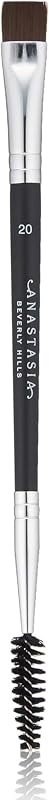 Brush #20 - Dual-Ended Flat Detail Brow Brush | High-performance synthetic makeup brush by Anastasia Beverly Hills designed for precise blending, defining, and control.