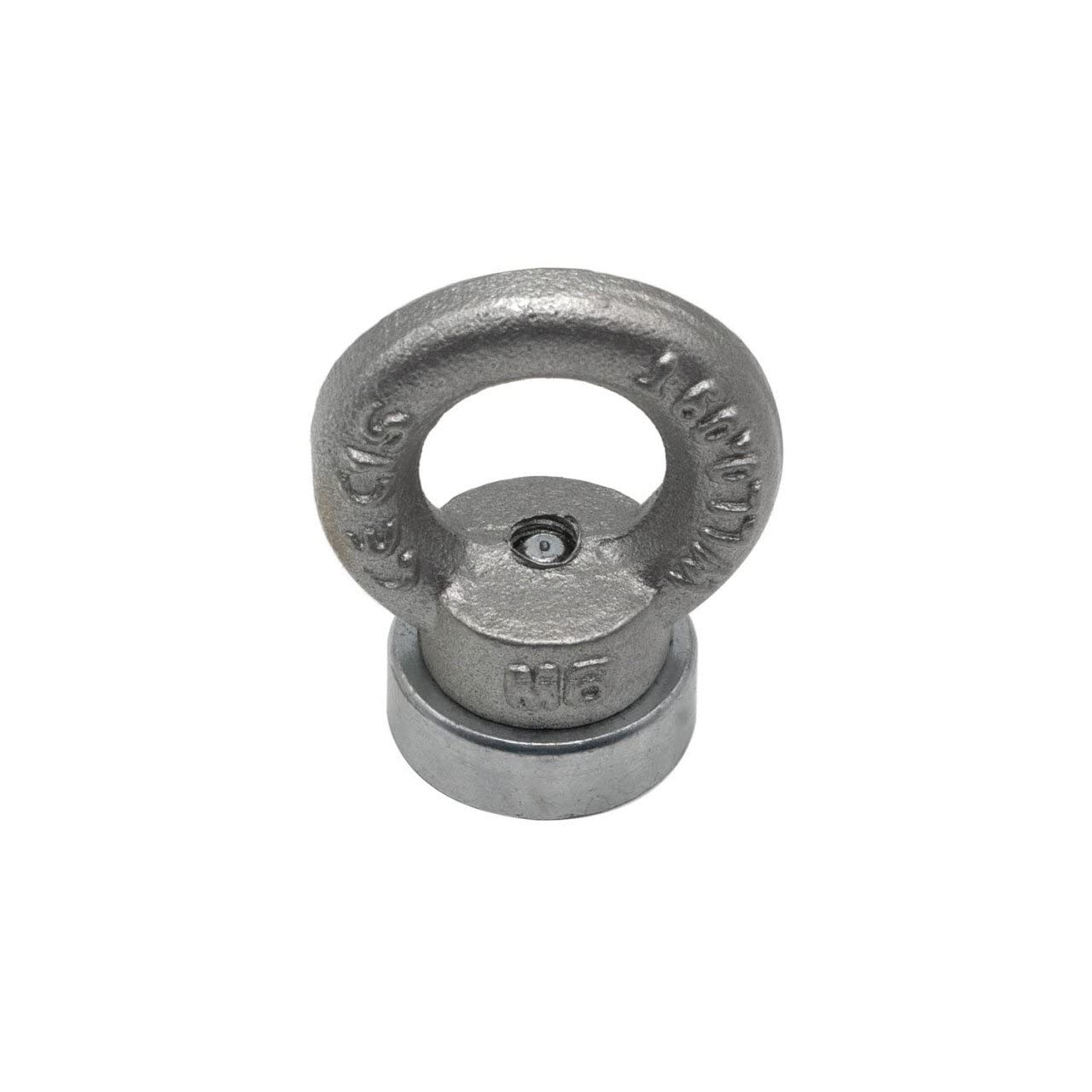 MNS Magneteksan Çok Güçlü Deniz Mıknatısı - Fishing Magnet - Neodyum Daimi Çelik Mıknatıs - Halkalı Pot Mıknatıs - Nikel Kaplı - Paslanmaz - Kararma Yapmaz - Tuzlu Suya Dayanıklı (Ø25 mm (15 kg))