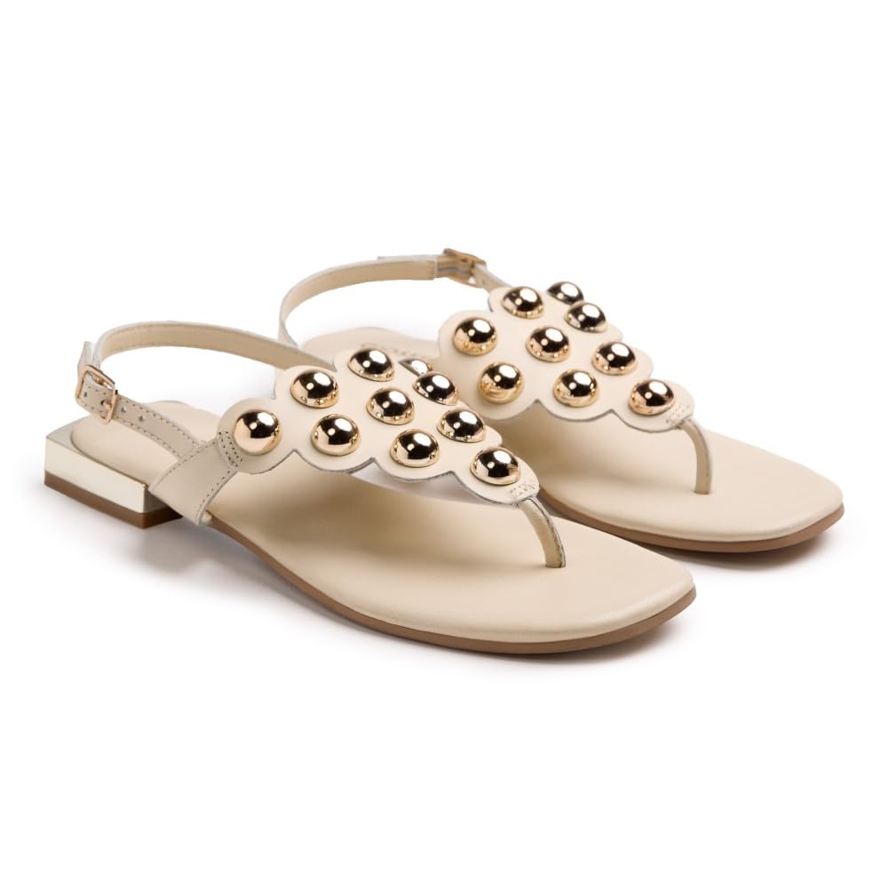 GIOSEPPO Women's Kaduna T-Strap, Ivory White, 3.5 UK