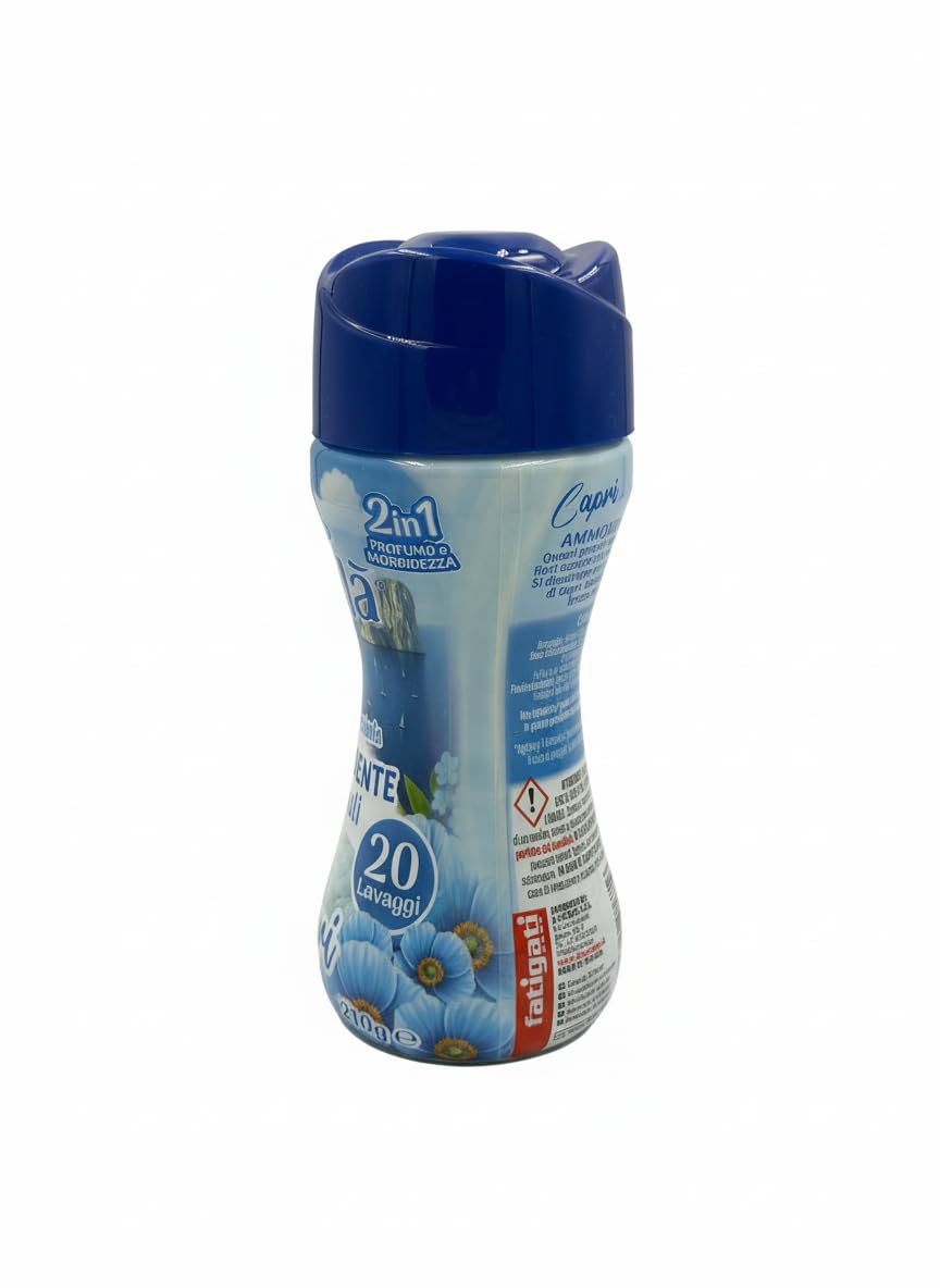 Evualà Ammorbidente in Granuli Profumo Capri, Perle Profumate per Lavatrice, 210g, 20 Lavaggi, 3 o 6 Confezioni (210gr x 6, Capri)