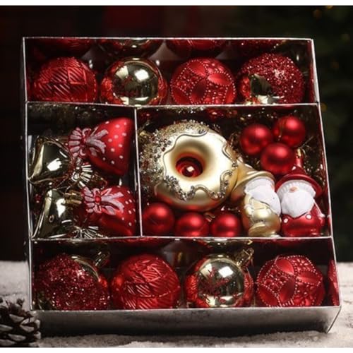 FILWY クリスマスオーナメント 52~73 個セット 北欧/ヨーロッパ風 可愛いボール飾り ツリー装飾 インテリア雑貨 クリスマスプレゼント (F（60個)) - FILWY - 商品画像