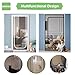 Custom Size Fly Screens for Doors Anti Mosquito Fly Curtain, Removable Door Screen Mesh, Insect Protection Door Net for Living Room Bedroom, Keep Fly Bug Out (W*H:140 * 240cm,Position 4)