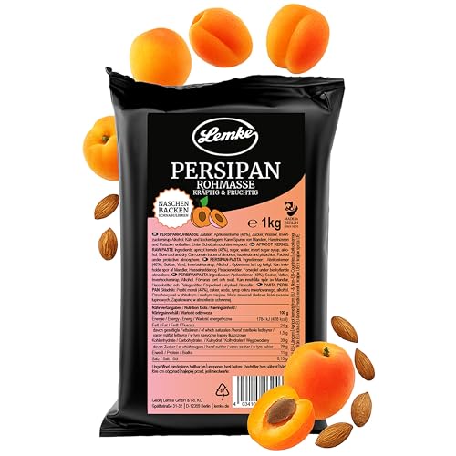 Lemke Berliner Persipanrohmasse –1 kg- Aus 48 % Aprikosenkernen – Intensiver Geschmack – Vegan – Ideal zum Backen, Füllen & Naschen