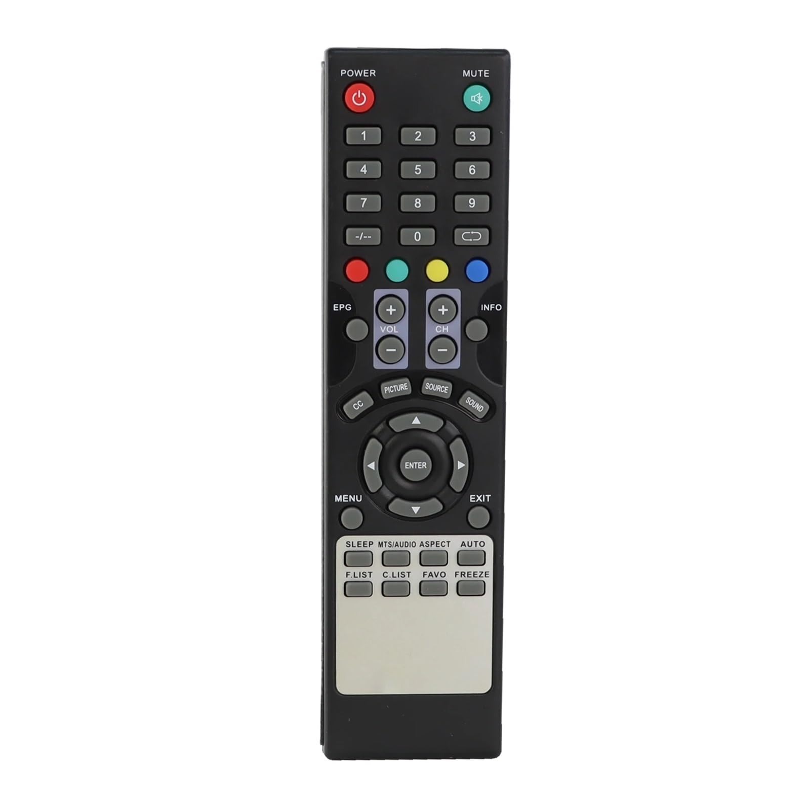 Télécommande TV LCD LED universelle noire pour remplacement contrôleur de télévision