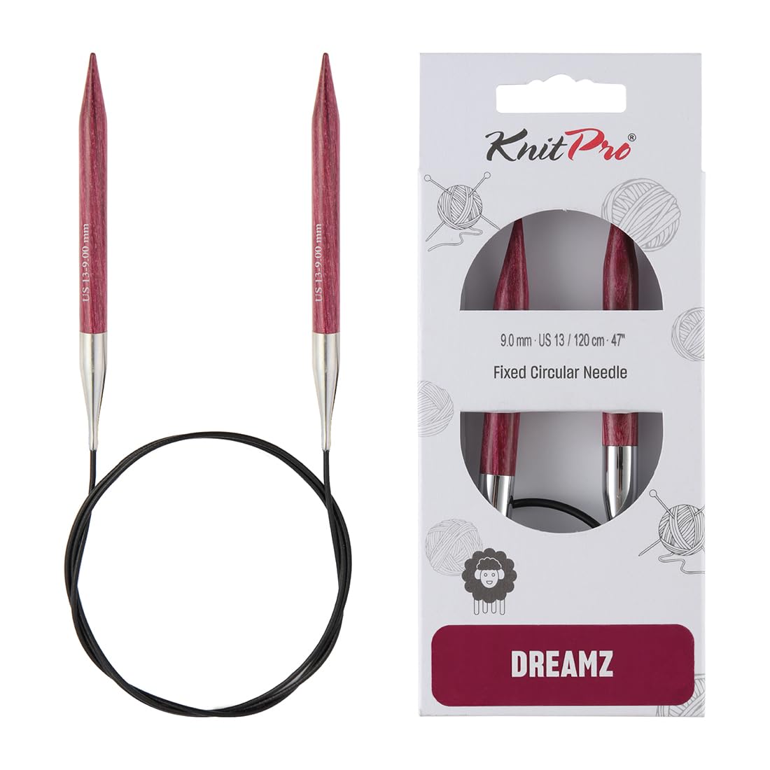 KnitPro Dreamz Fixed Circular Needles 47" (120cm) | Size 9.00mm