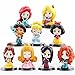 9PCS Mini figuras de princesa adornos para cupcakes, decoración de pastel de princesa de cumpleaños, modelo de muñeca de princesa para niños, decoración de fiesta de bienvenida al bebé de cumpleaños