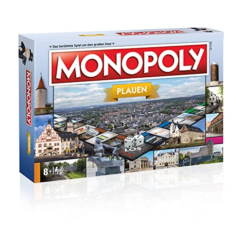 Monopoly Plauen – Offizielle Stadt-Edition mit Altmarkt, Vogtland-Theater & Co. – Kult-Brettspiel für 2–6 Spieler – Geschenkidee & Souvenir aus dem Vogtland