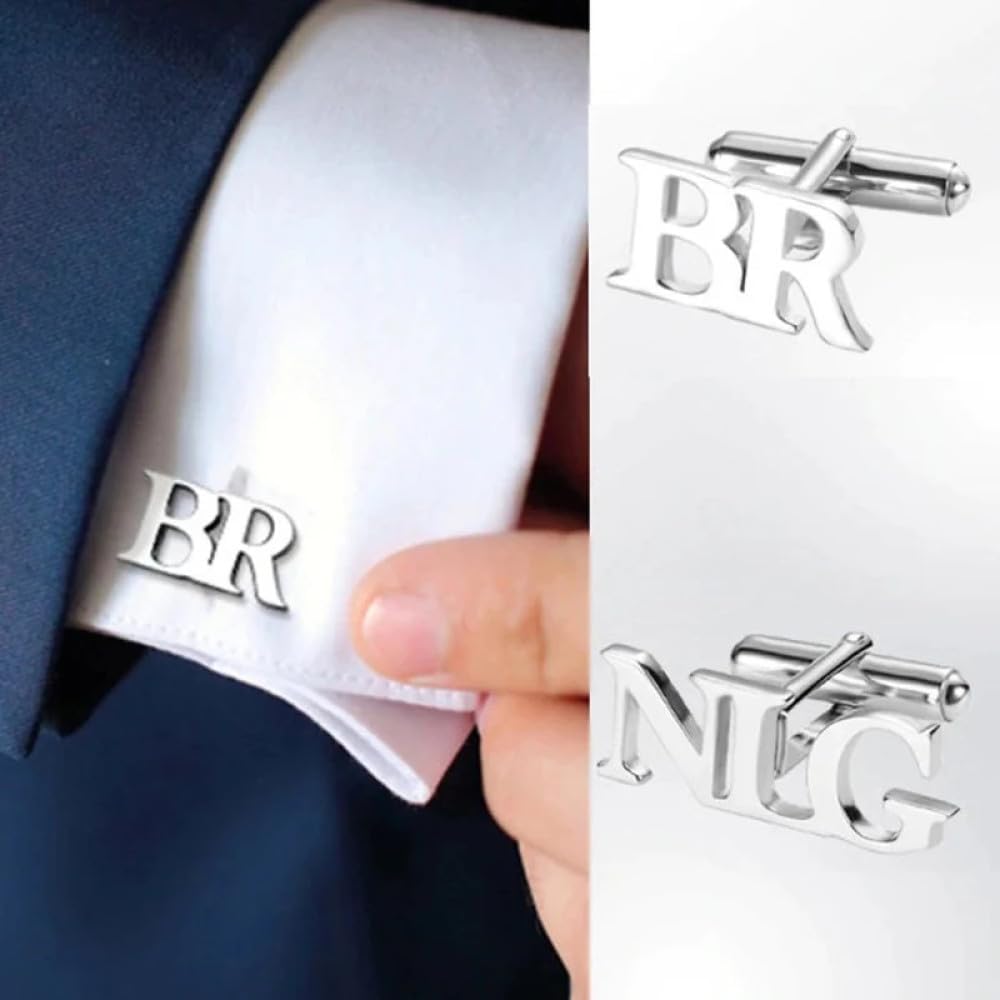 PATIKIL Gemelli Da Uomo, Fermacravatta Con Monogramma